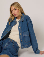 Mavi Bol Kesim Denim Ceket