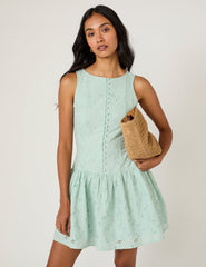 Mint Yeşili Claudia Mini Boy Elbise