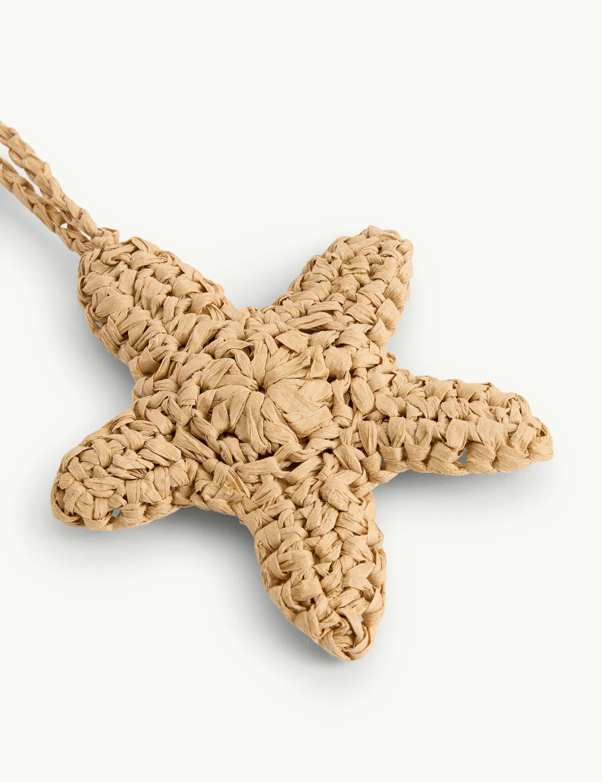Natural Rafya Starfish Çanta Figürlü