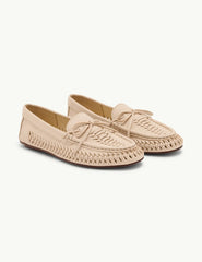 Fildişi Deri Loafer Ayakkabı