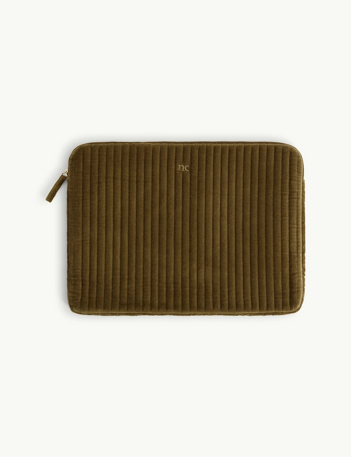 Zeytin Yeşili Yeşil Kapitone Kadife Laptop Case