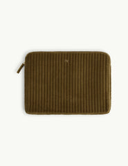 Zeytin Yeşili Yeşil Kapitone Kadife Laptop Case