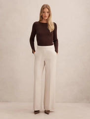 Marissa Geniş Paça Pantolon Krem