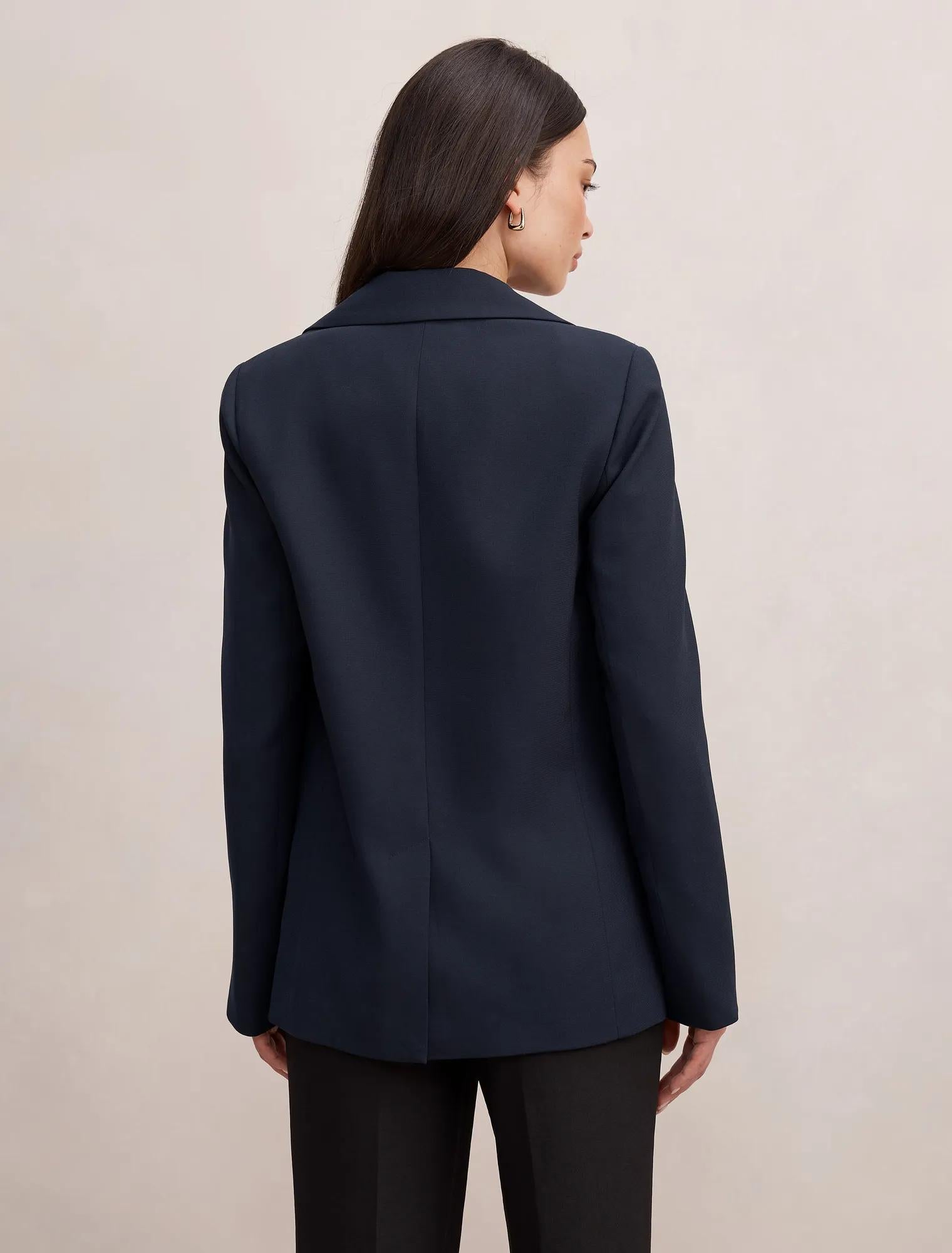 Dylan Bol Kesim Blazer Ceket Lacivert