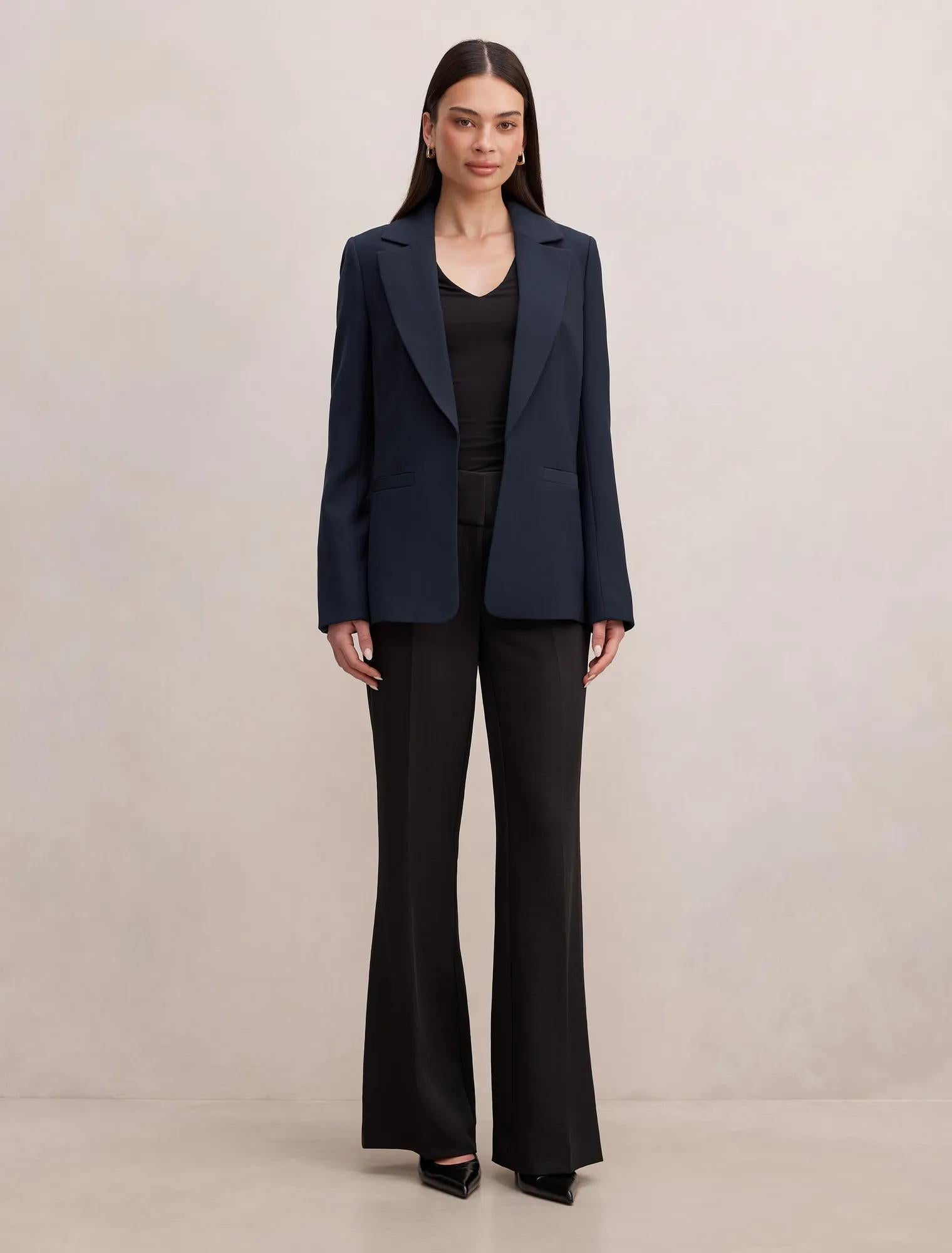 Dylan Bol Kesim Blazer Ceket Lacivert