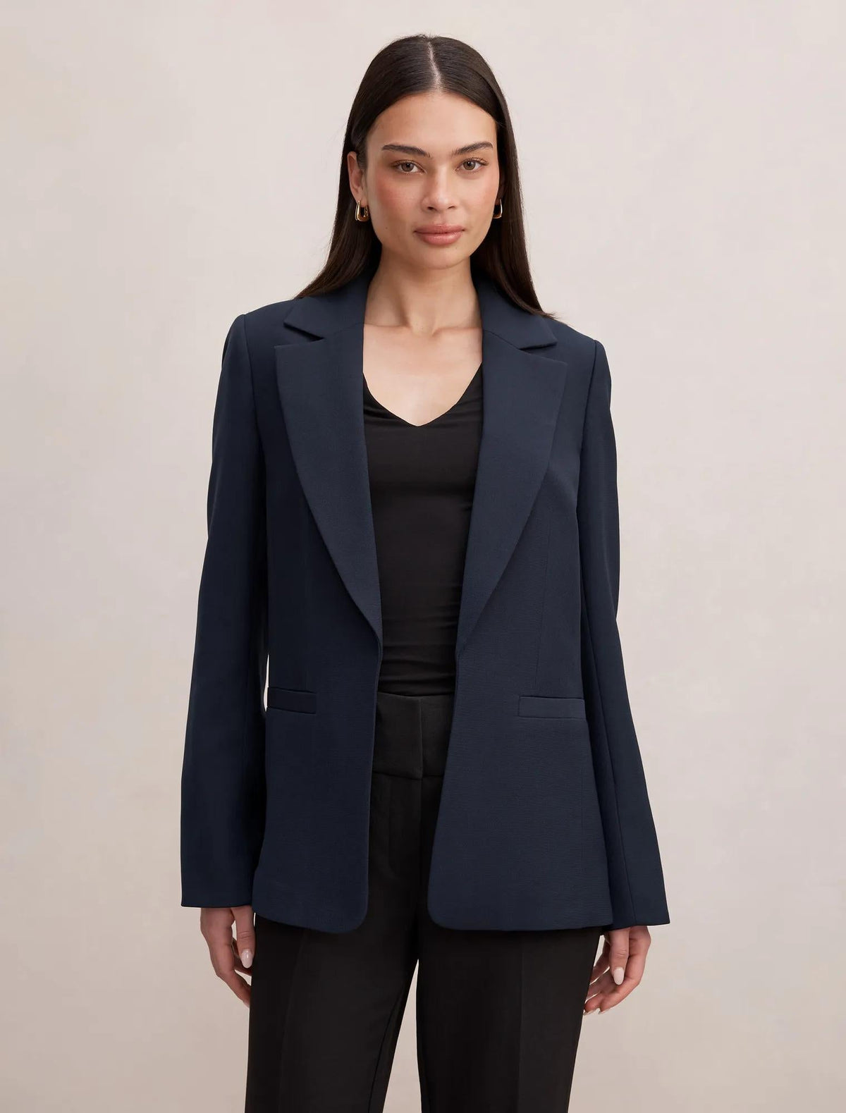 Dylan Bol Kesim Blazer Ceket Lacivert