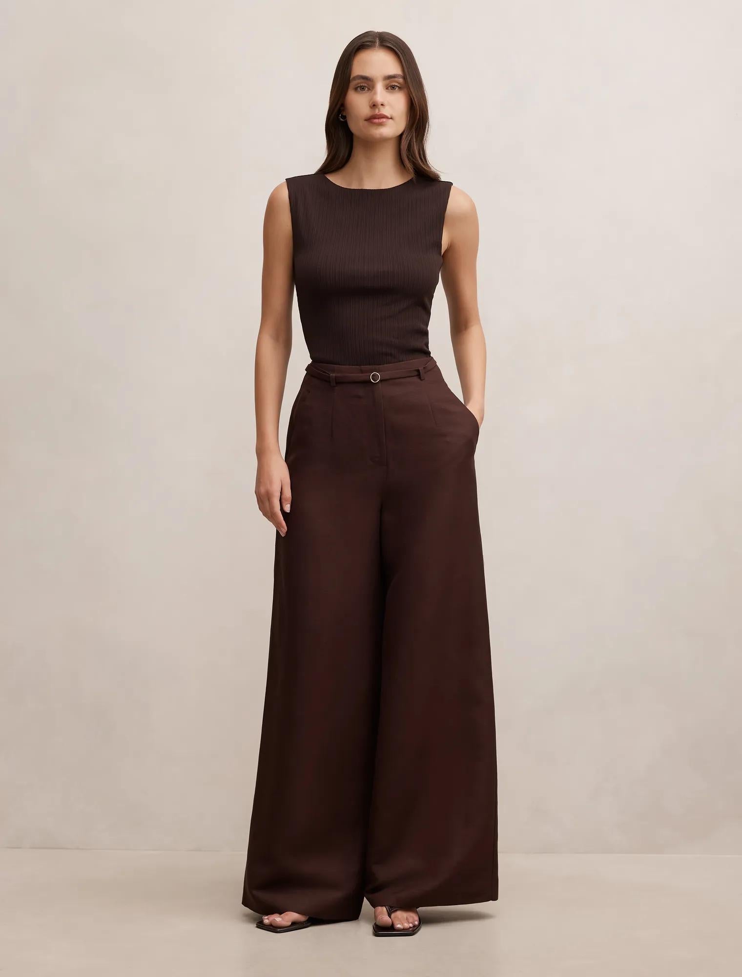 Frankie Kayık Yaka Atlet Çikolata Kahvesi