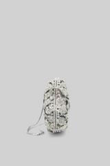 Kristal Süsleme Clutch Çanta - Gümüş