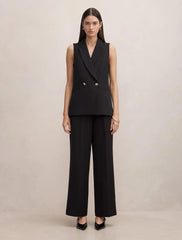 Dani DB Sleeveless Blazer Ceket Siyah