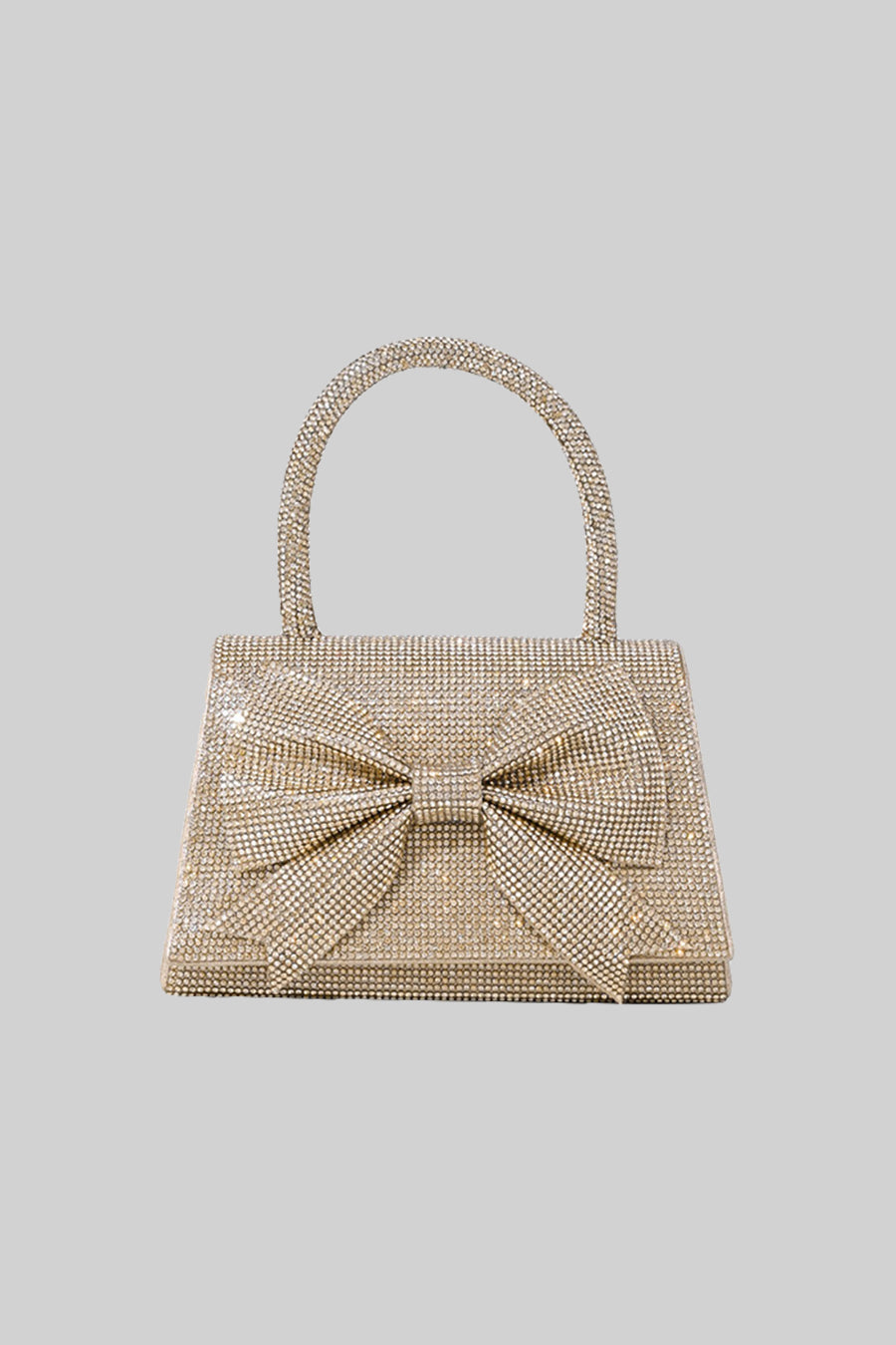 Işıltılı Süslemeler Detaylı Taşlı Clutch Çanta - Altın