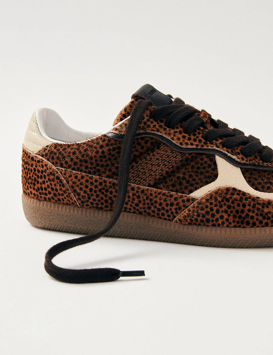 Alohas Rife Yumuşak Taba Leopard Deri Spor Ayakkabı