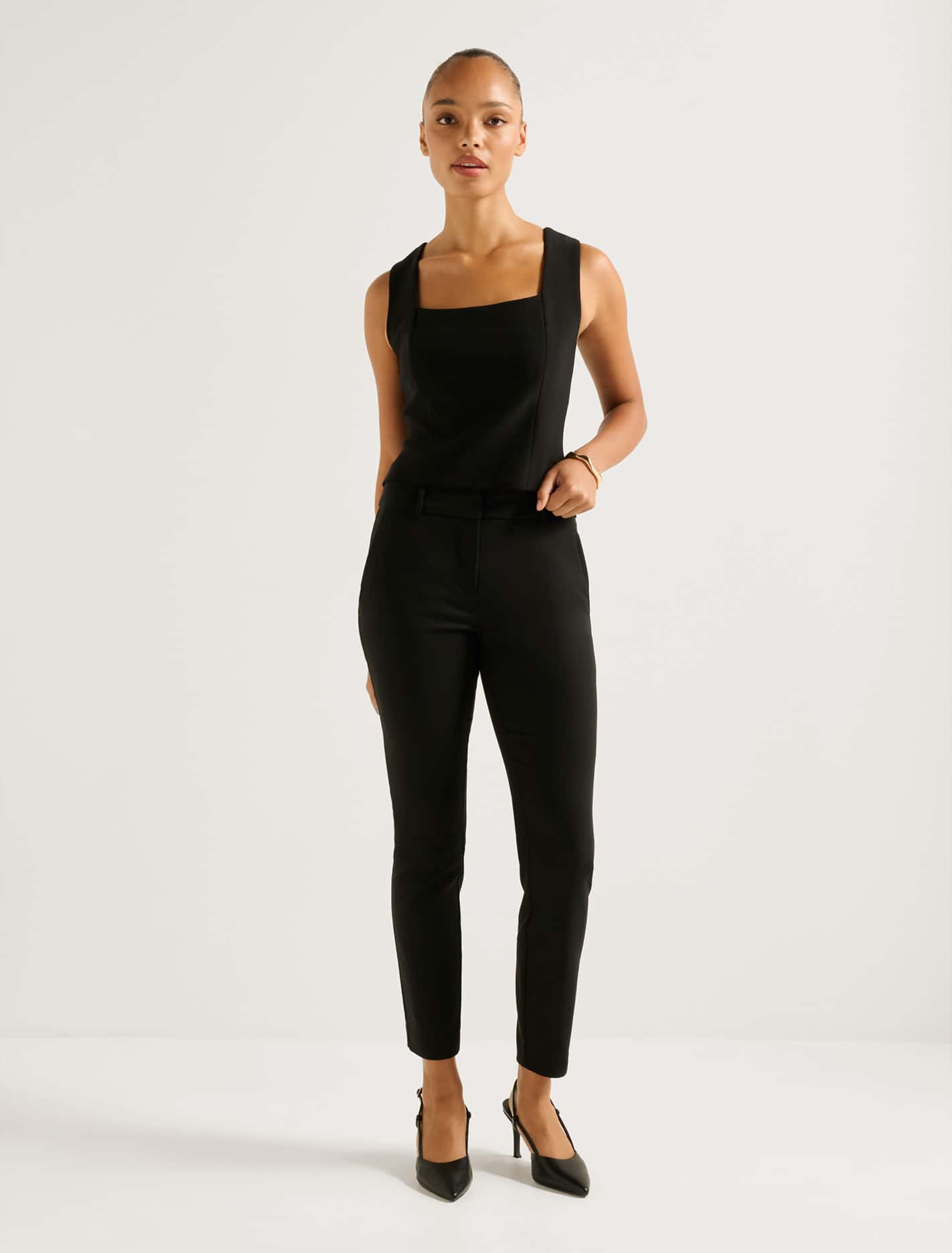 Grace 7/8 Boy Dar Paça Pantolon Siyah