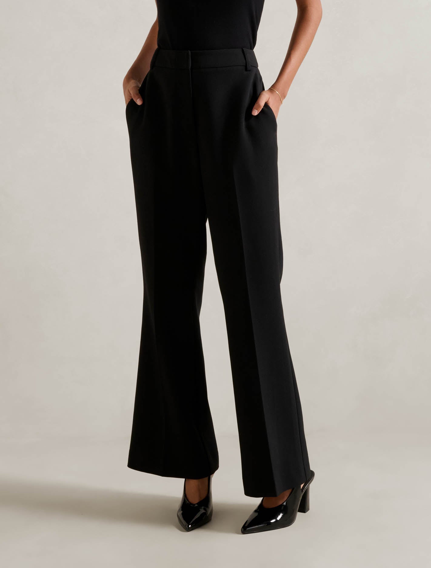 Clara Petite Bootleg Pantolon Siyah