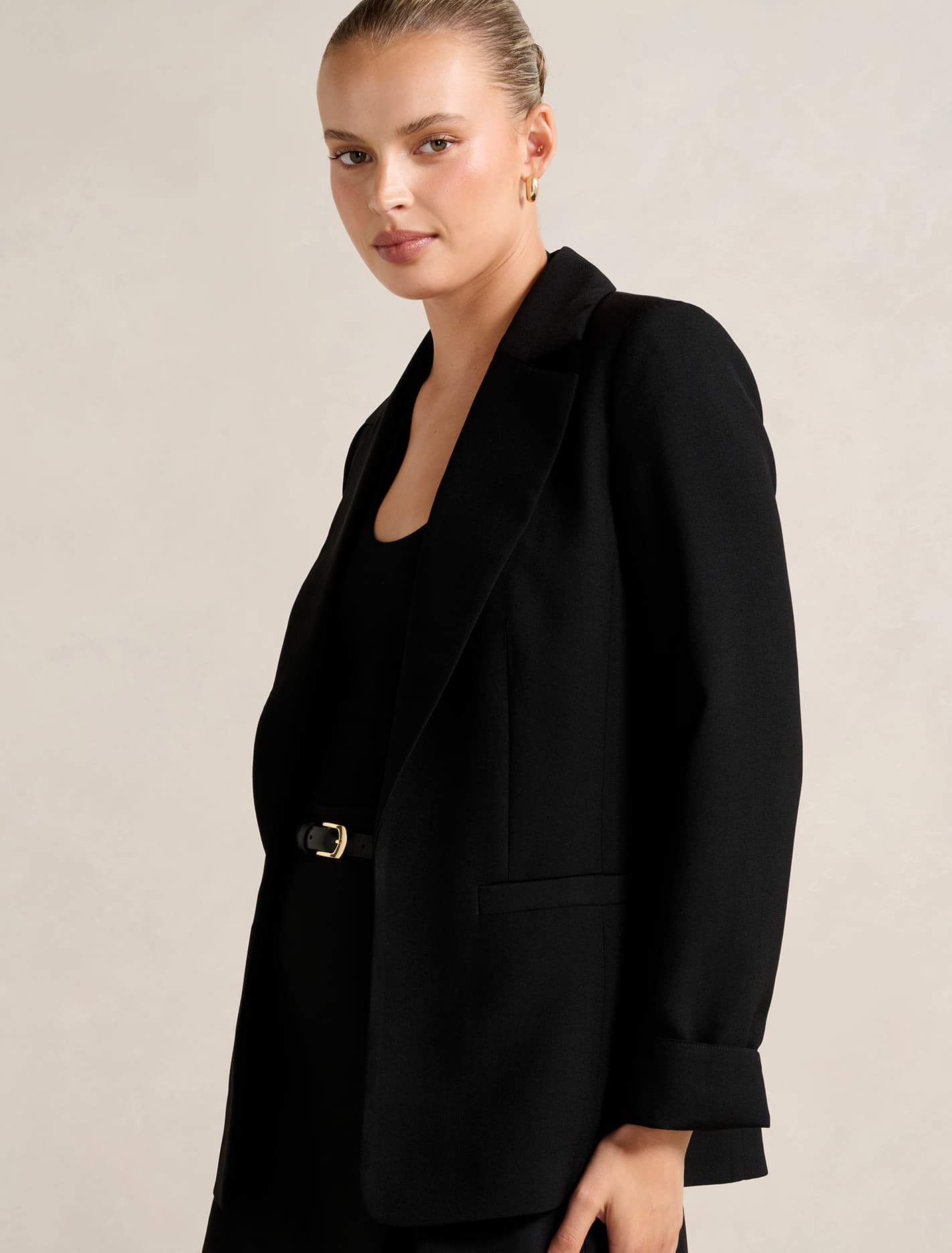 Dylan Bol Kesim Blazer Ceket Siyah