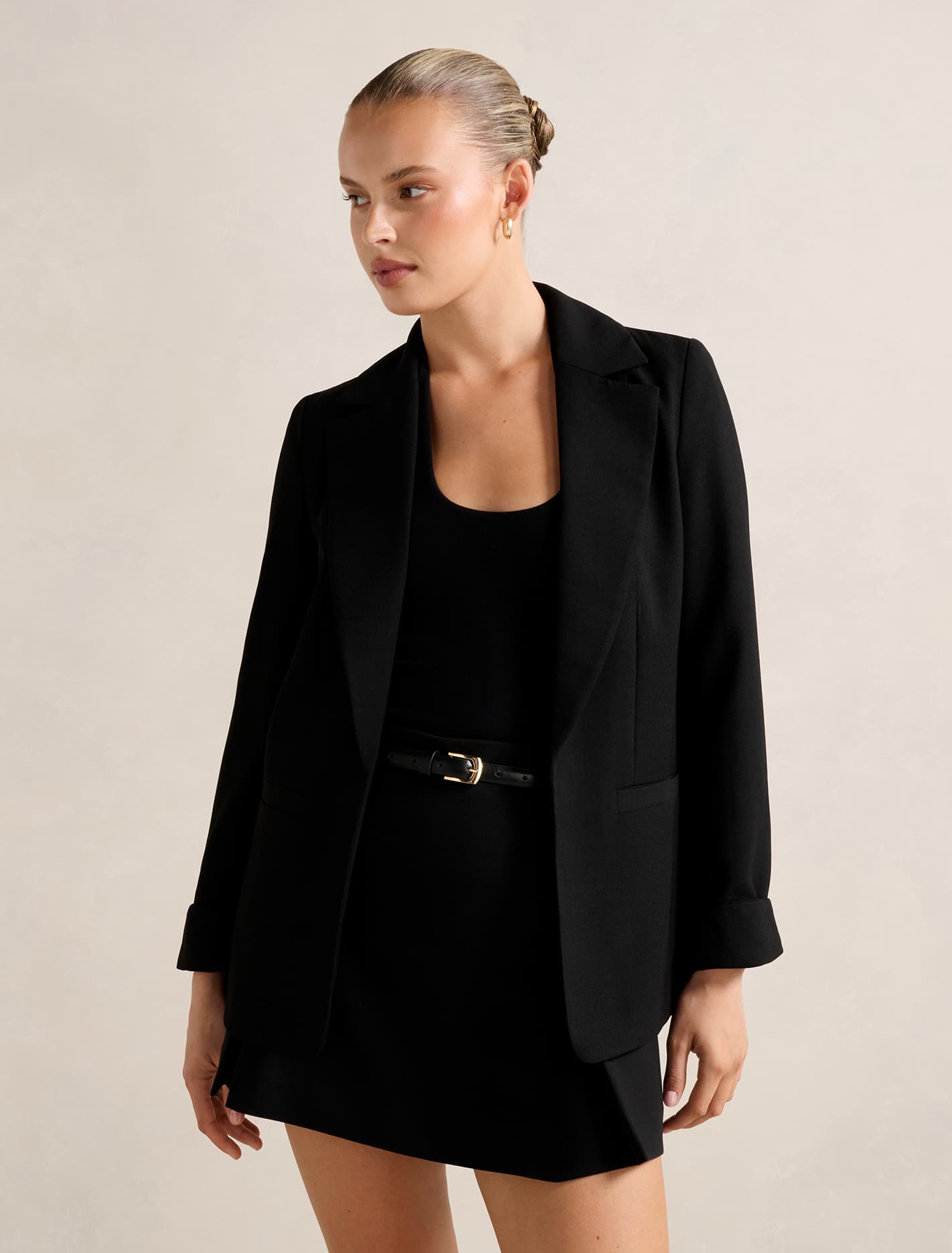 Dylan Bol Kesim Blazer Ceket Siyah