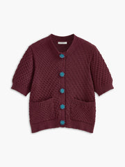 Düğme Detaylı Cepli Fit Cardigan