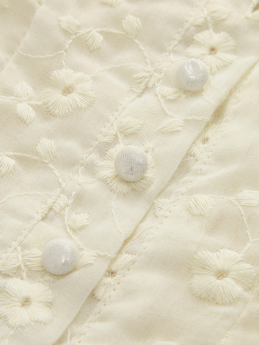 Dantel Kenarlı Çiçekli Peplum Üst