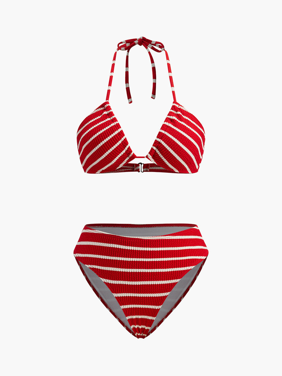 Çizgili Bikini ve Uyumlu Şort