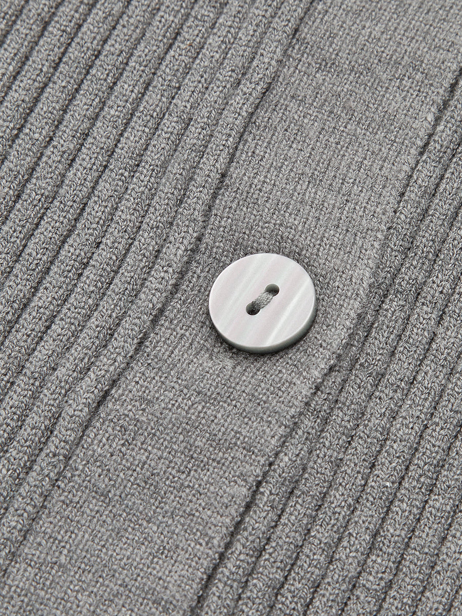 Ribbed Yaka İnce Hırka