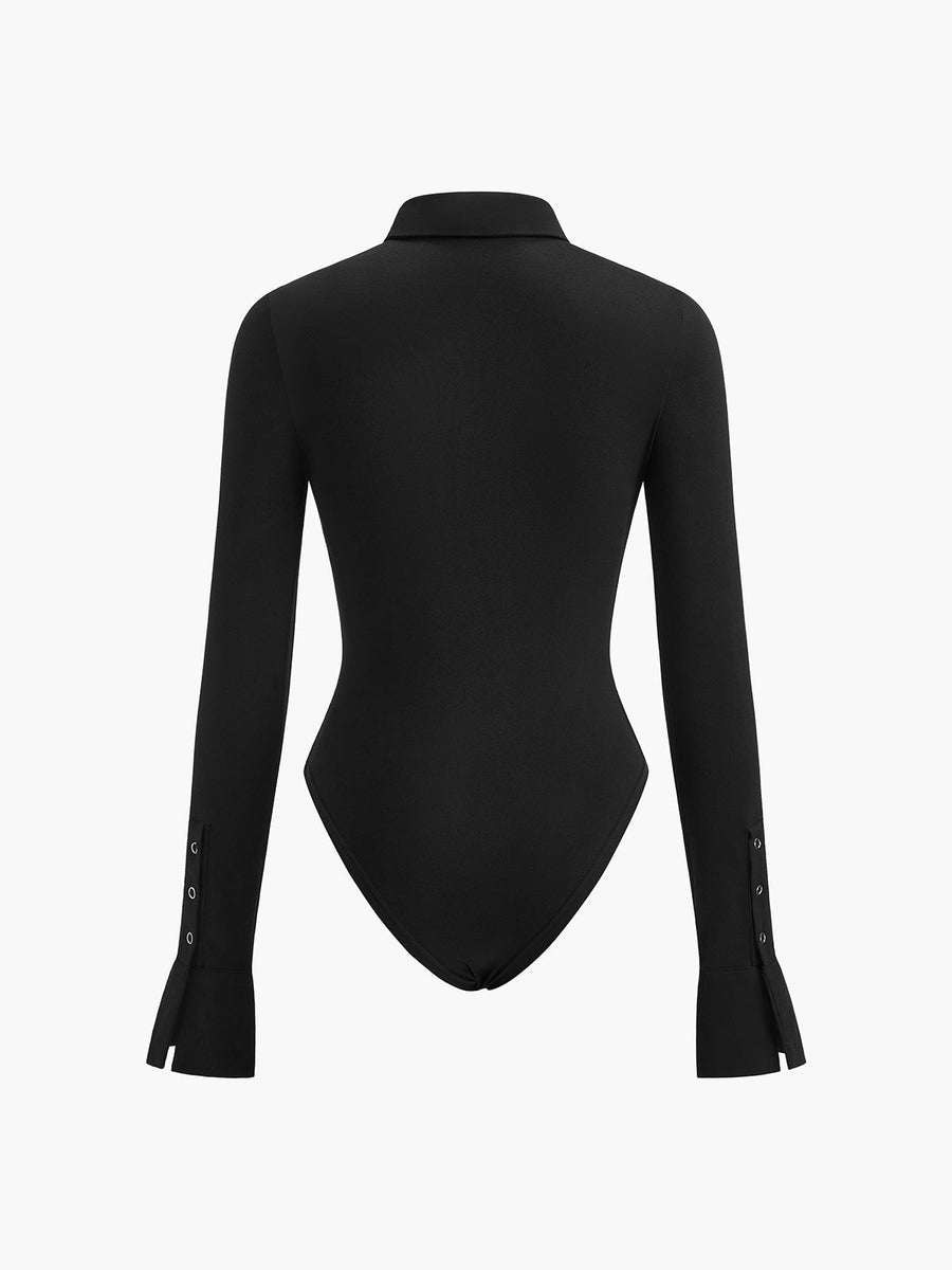 Düğmeli Yaka Bodysuit