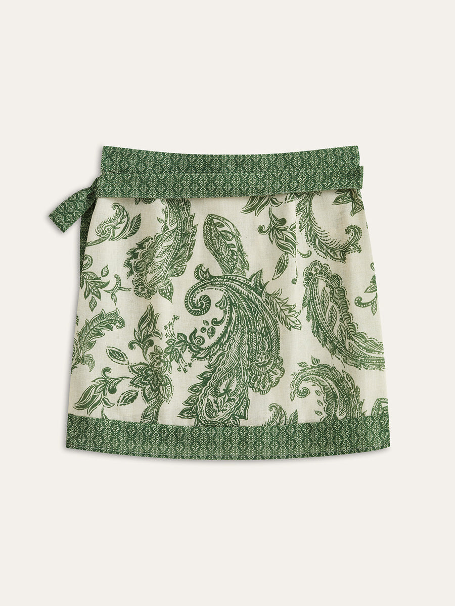 Paisley Desenli Sarma Etek