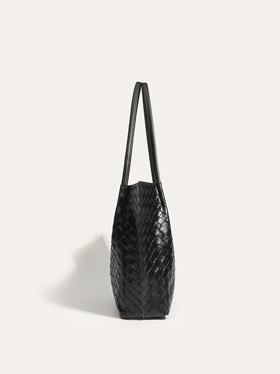 Dokuma PU Tote Çanta