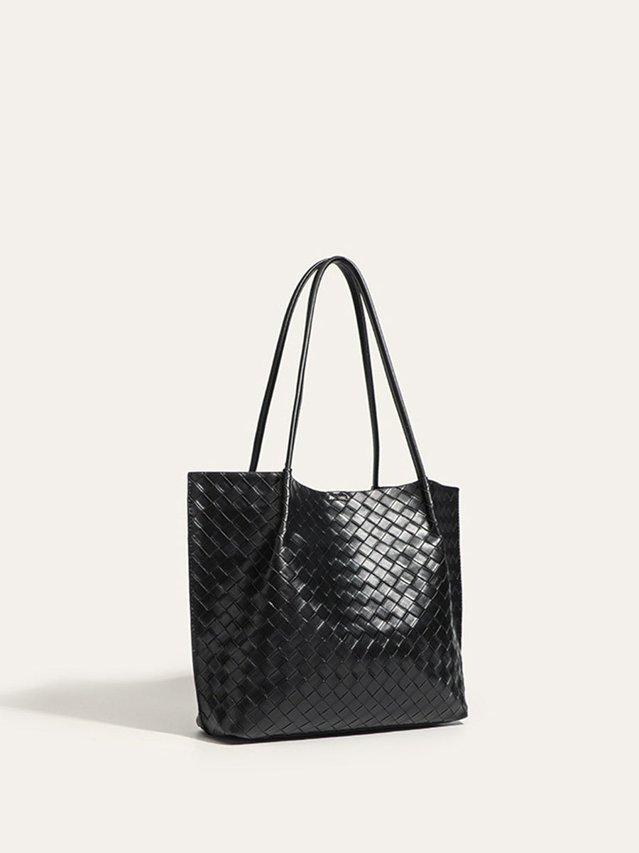 Dokuma PU Tote Çanta