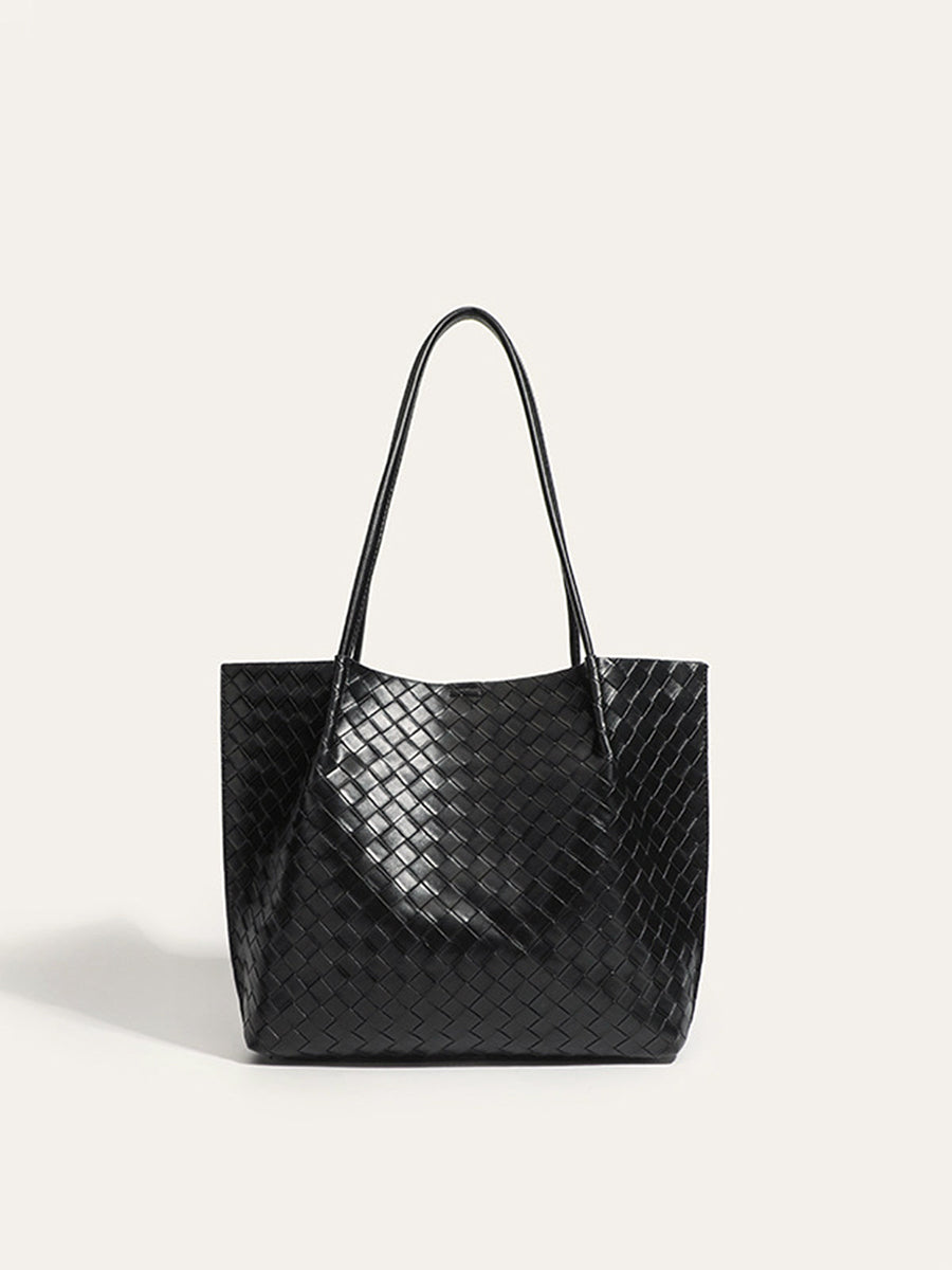 Dokuma PU Tote Çanta