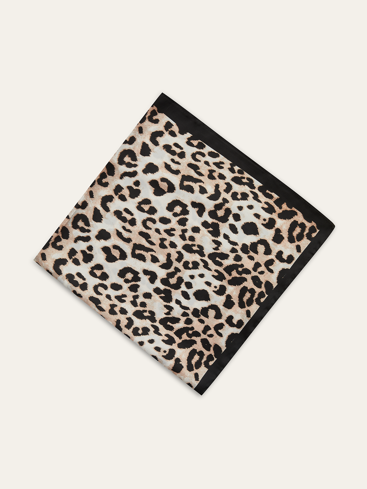 Leopar Desenli Kare Eşarp
