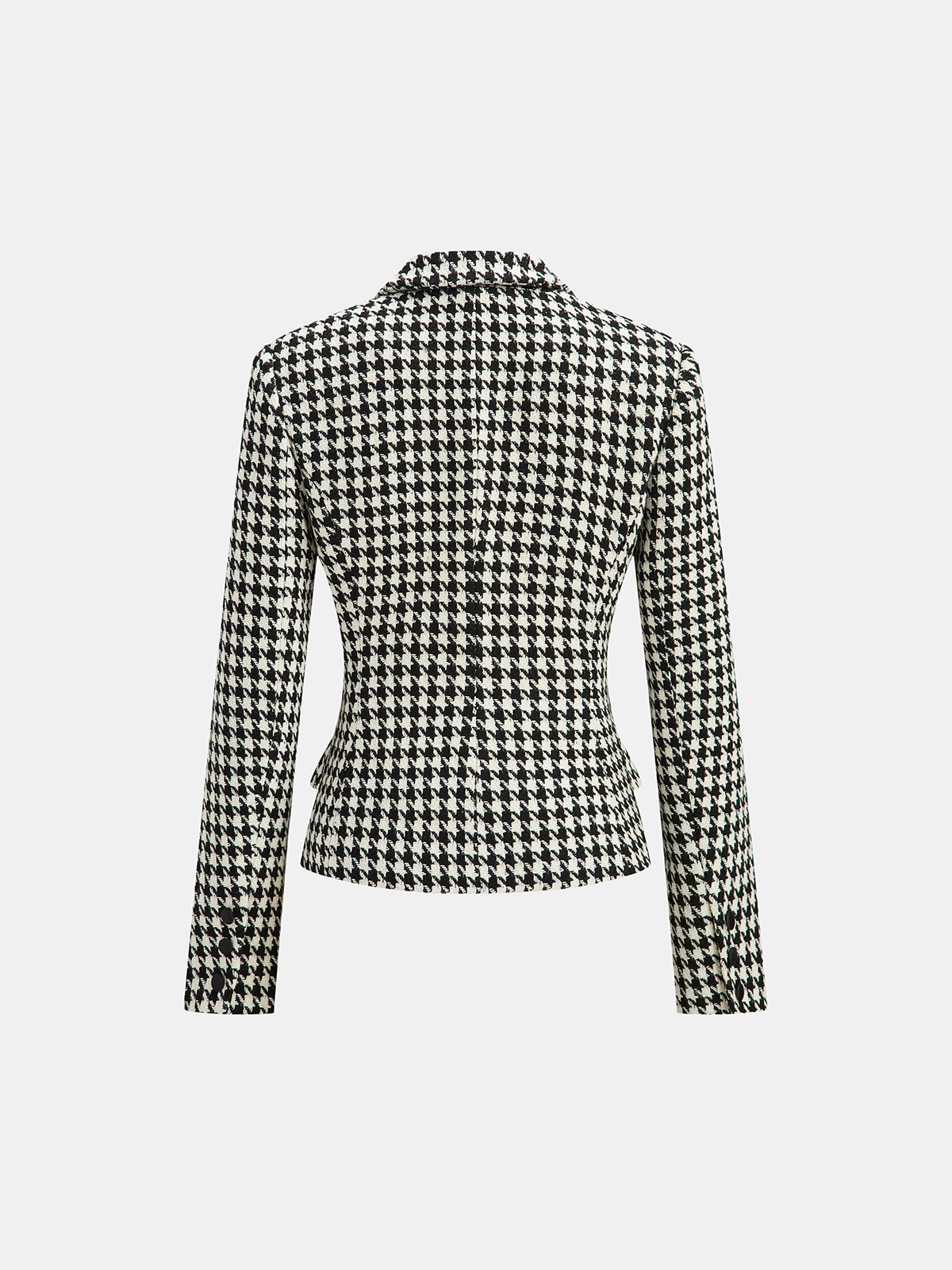 Houndstooth Tweed Kruvaze Blazer