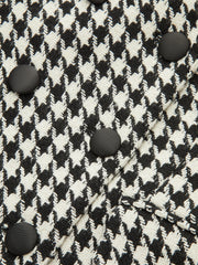 Houndstooth Tweed Kruvaze Blazer