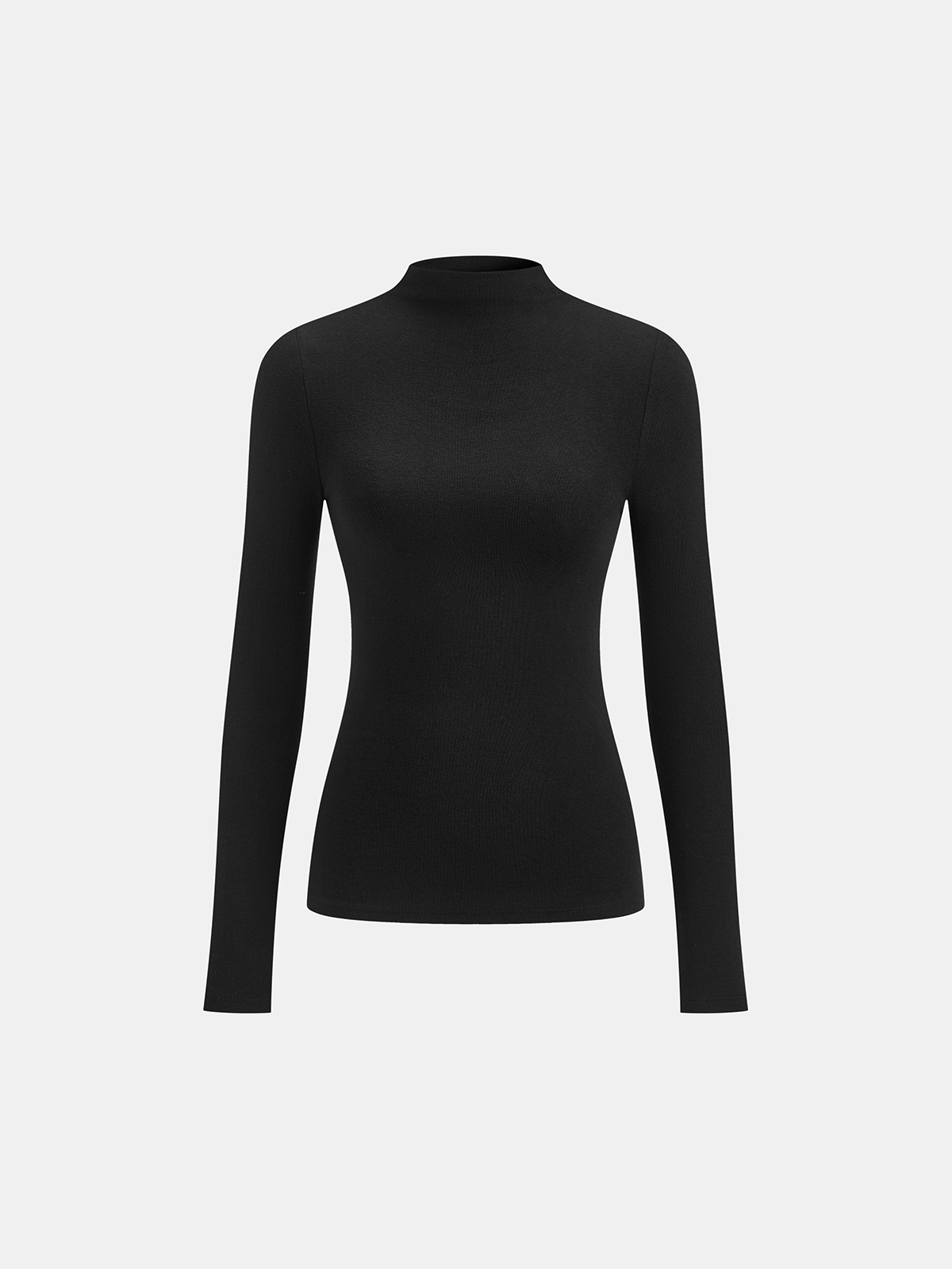 Slim Fit Dik Yaka Uzun Kollu Tişört