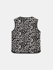 Papyon Leopar Desenli Kapitone Yelek
