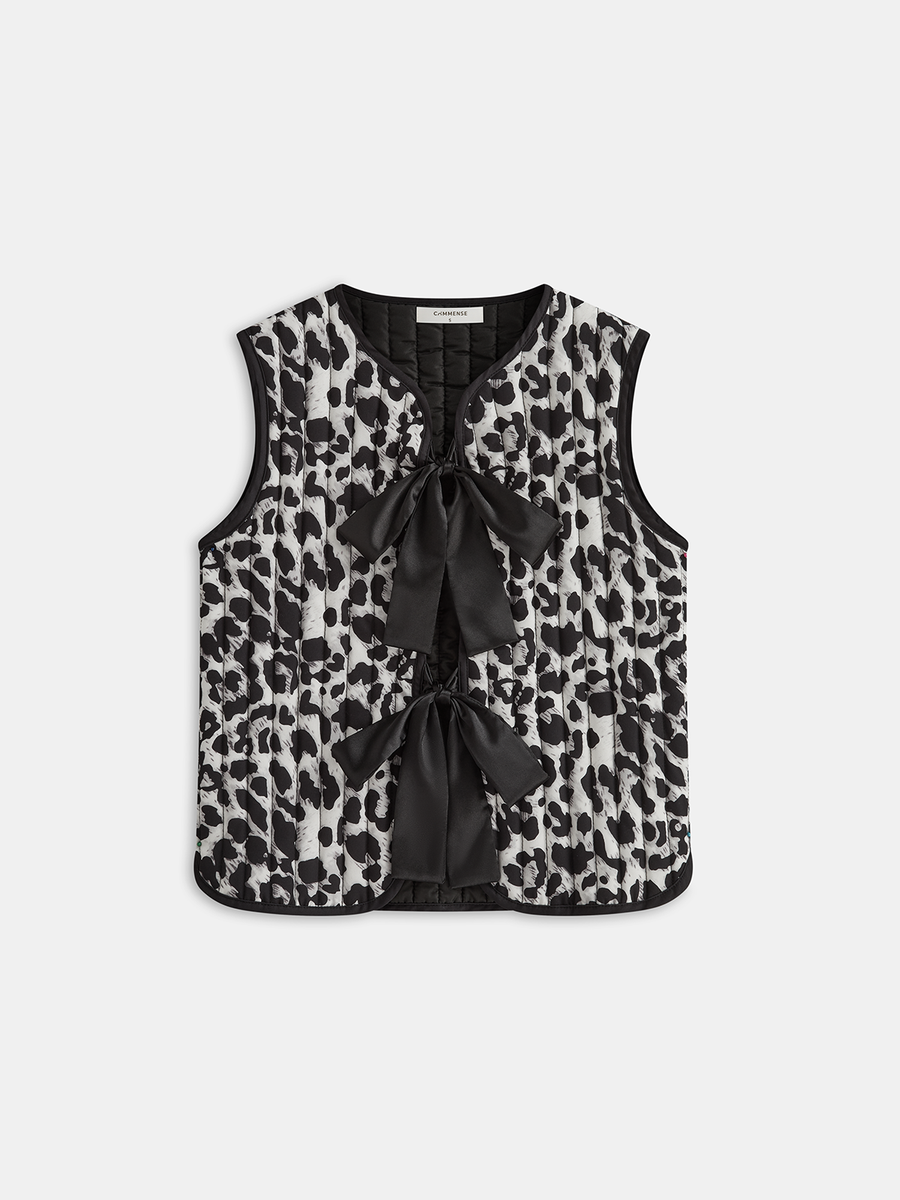Papyon Leopar Desenli Kapitone Yelek