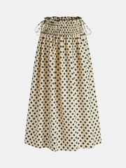 Polka Dot Fırfırlı Midi Etek