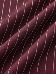 Asimetrik Bel Bantlı Çizgili Geniş Paça Pantolon