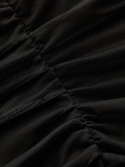 Degrade Tül Dekolteli Body