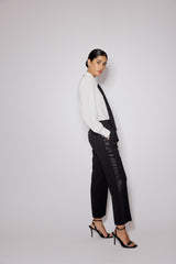 Siyah Tuxedo Sigaret Kesim Pantolon