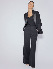 Siyah Tuxedo Geniş Paça Takım Pantolon