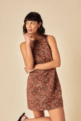 Kahverengi Paisley Palermo Mini Boy Elbise