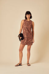Kahverengi Paisley Palermo Mini Boy Elbise