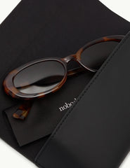 Kahverengi Tortoiseshell Oval Halo Güneş Gözlüğü