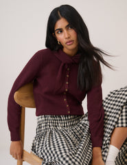 Bordo Neckerchief Hırka