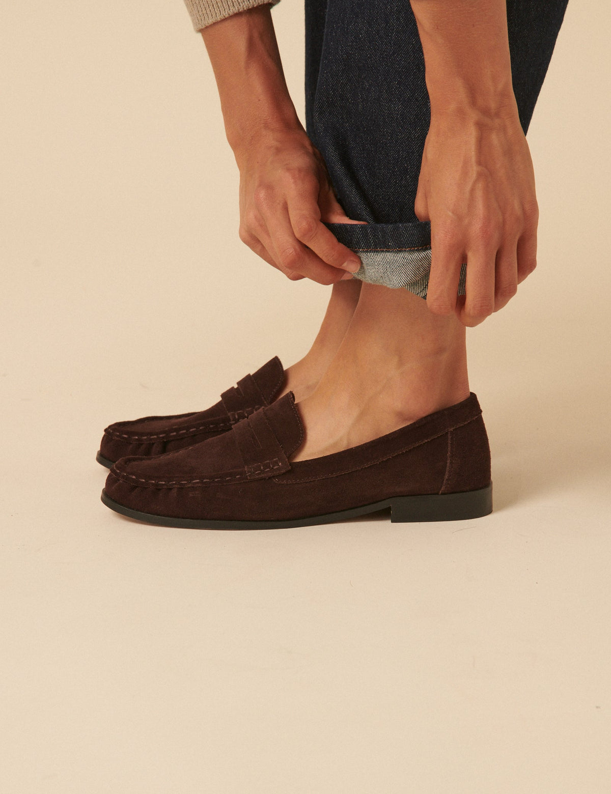 Kahverengi Süet Loafer Ayakkabı