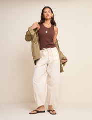Krem Balon Leg Pantolon