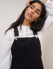 Siyah Fitilli Kadife Tennesse Jile Mini Boy Elbise