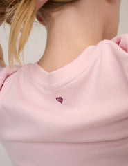 Pembe Belverosa Baskılı Tişört