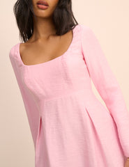 Pembe Luana Mini Boy Elbise