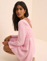 Pembe Luana Mini Boy Elbise