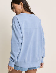 Açık Mavi Rahat Kesim Sweatshirt